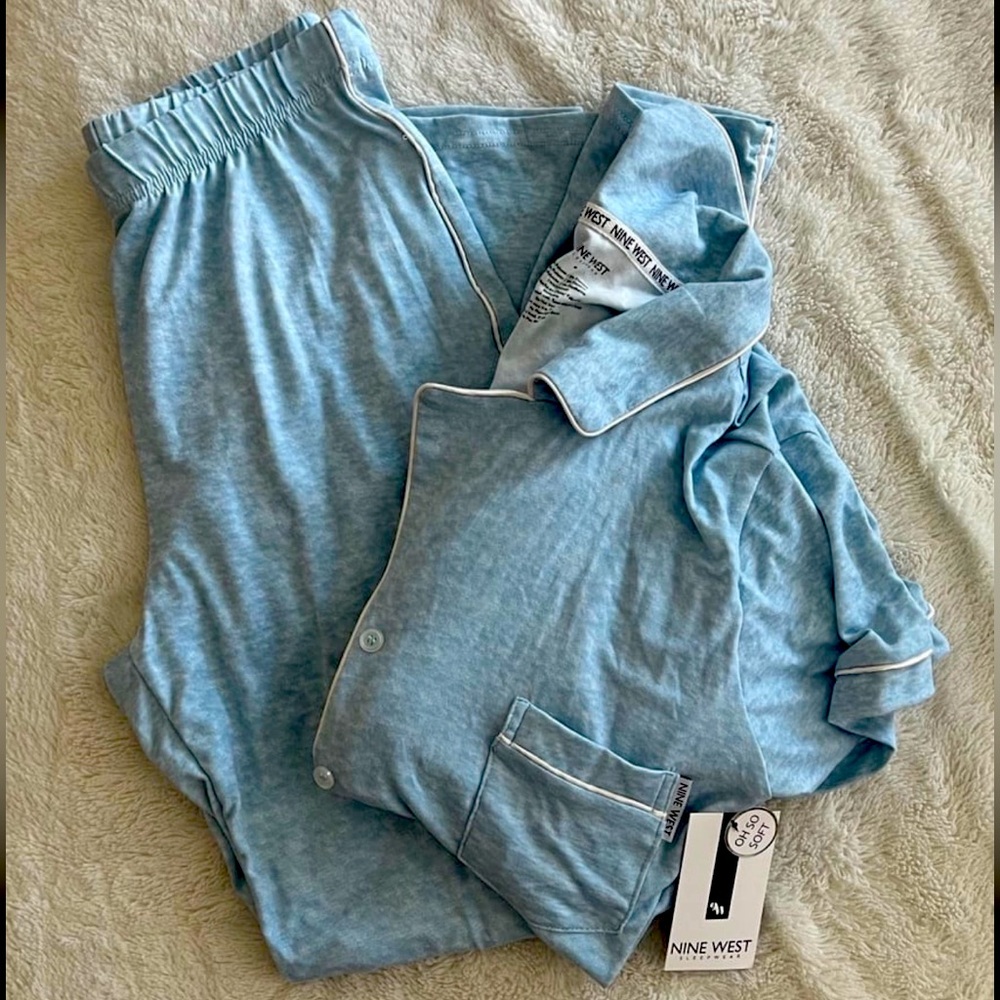 Nine West Light Blue Pajama Set